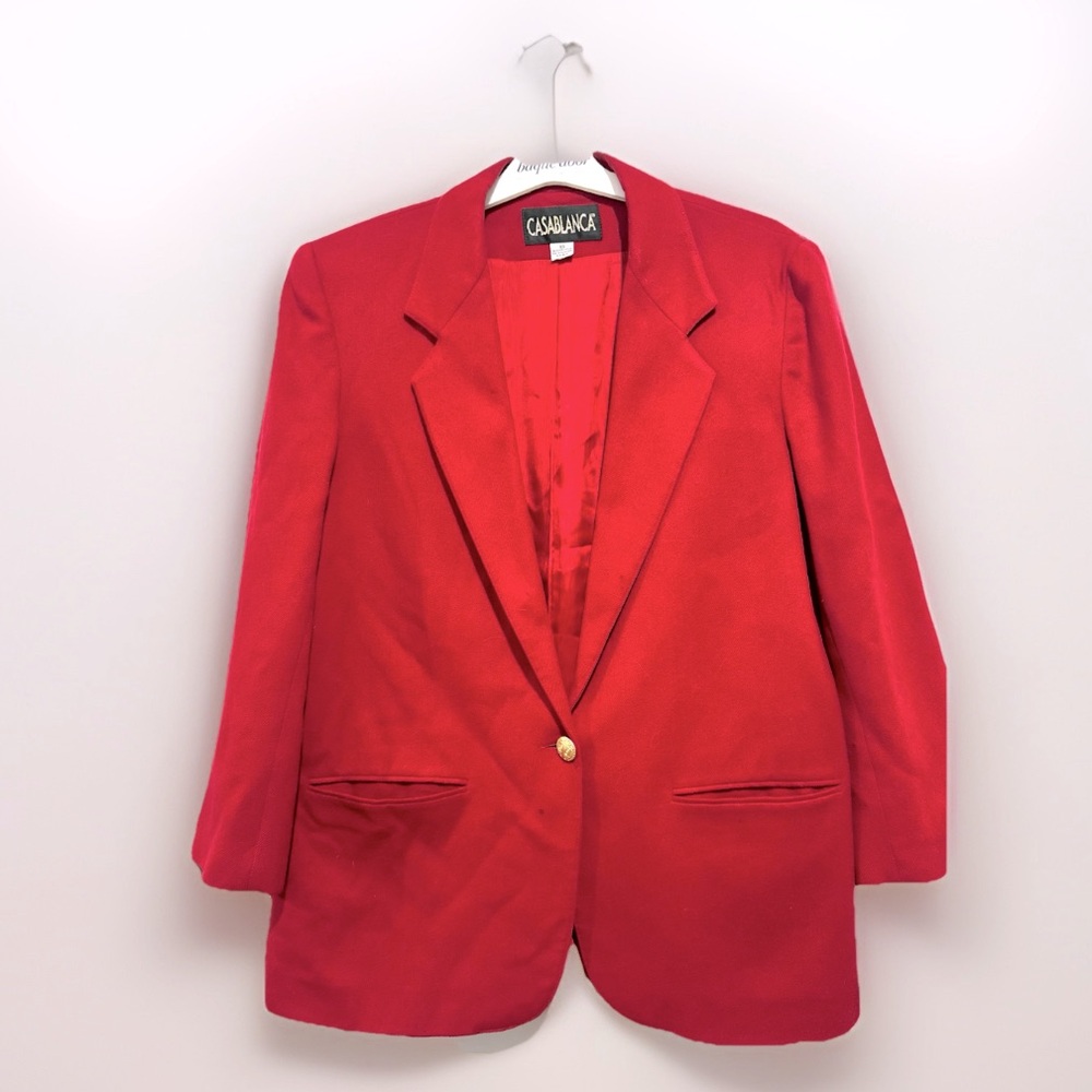 Casablanca Blazer Women Red 100% Pure Wool